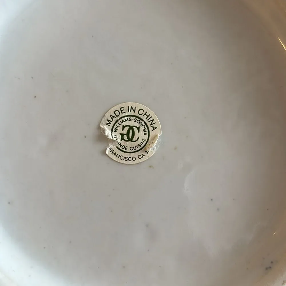 Williams Sonoma Vintage Asian Chinese Large Blue & White Porcelain Bowl 10”